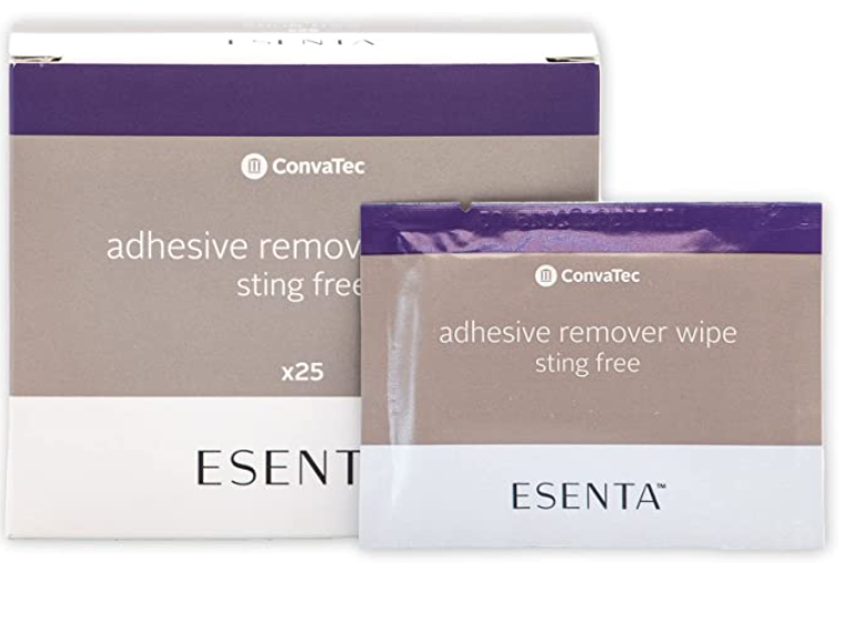 ConvaTec ESENTA Adhesive Remover Wipes for Around Stomas and Wounds, Sting Free, Alcohol Free