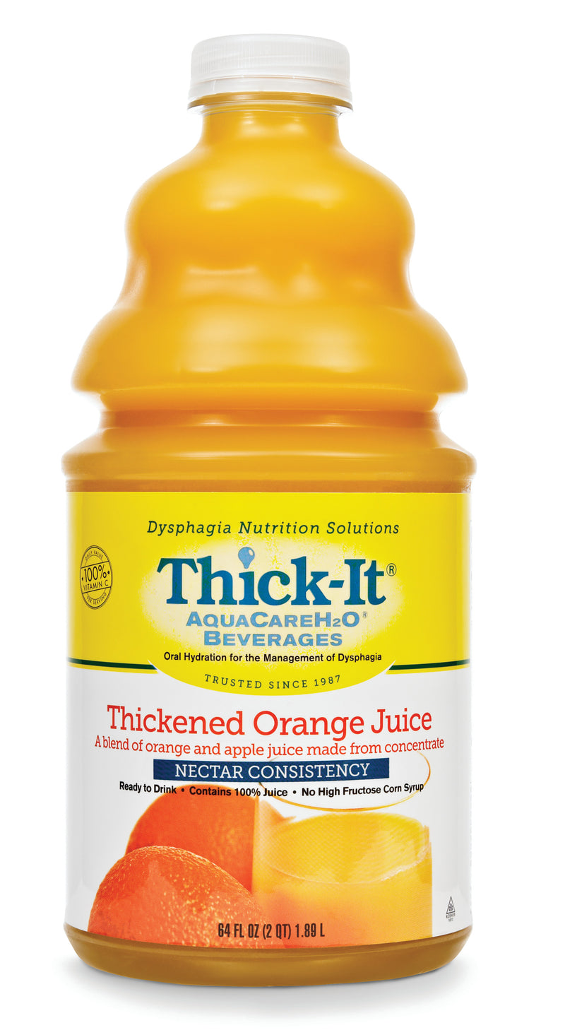 Thick-It® Clear Advantage® Thickened Beverage, Orange Flavor, Ready To Use 64 oz. Bottle, Nectar Consistency