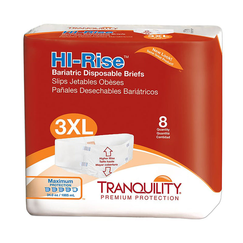 Tranquility® HI-Rise™ Bariatric Unisex Disposable Incontinence Brief, 3X-Large, Heavy Absorbency