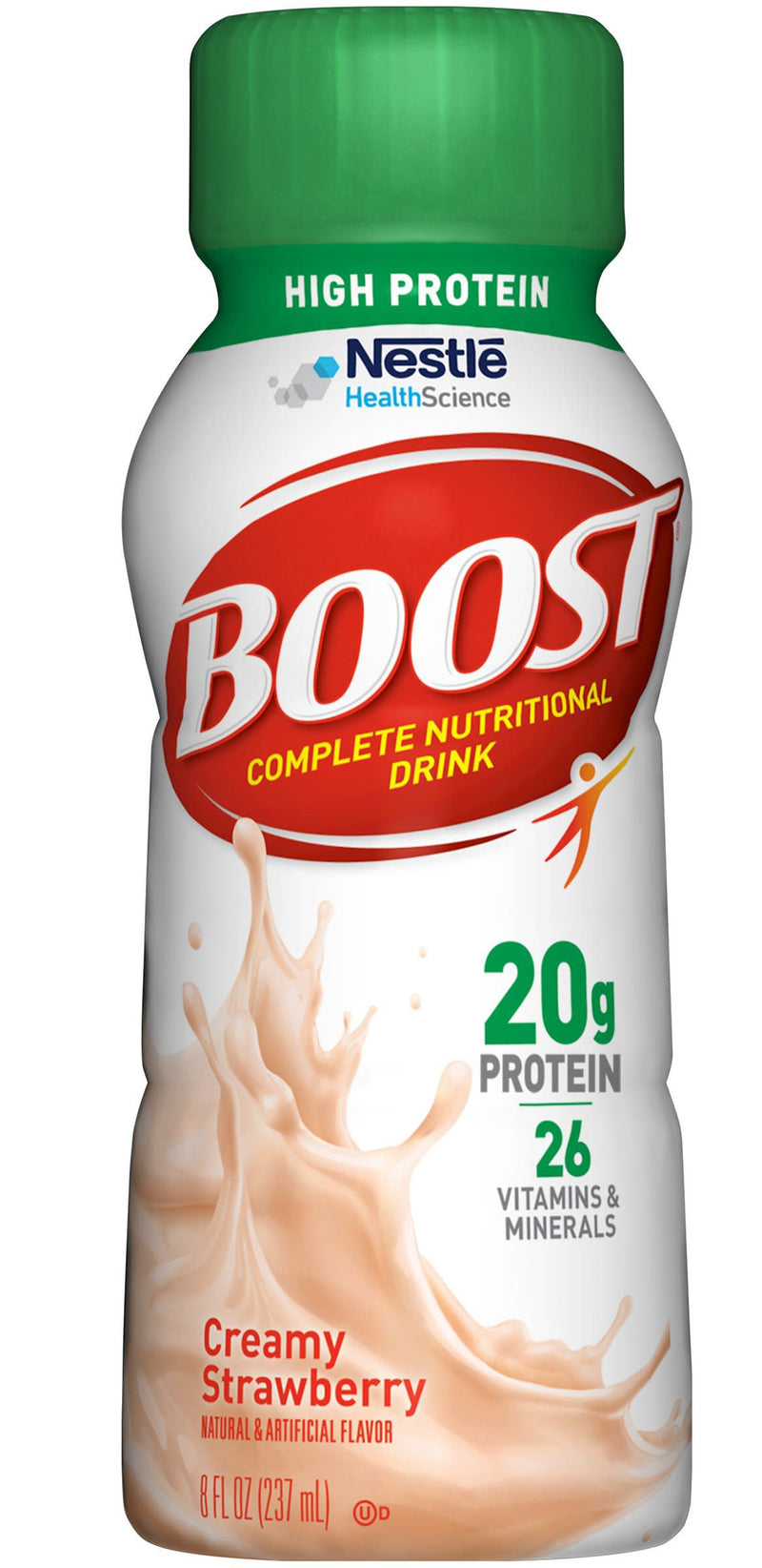 Boost® High Protein Oral Supplement, Creamy Strawberry Flavor, Ready To Use 8 oz. Bottle
