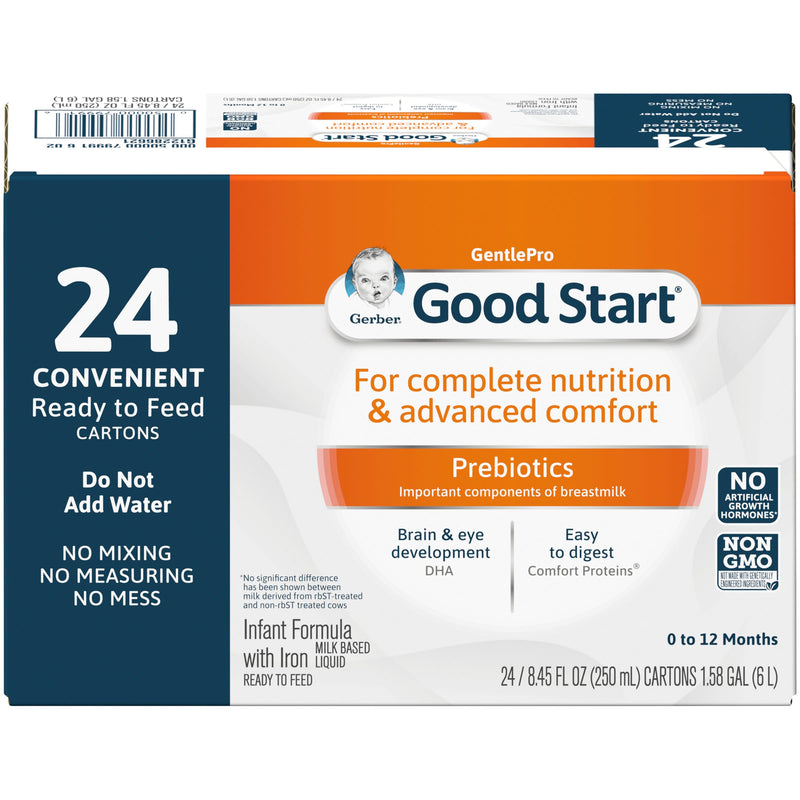 Gerber® Good Start® Ready to Feed Infant Formula, Unflavored, NON-GMO 8.45 oz. Tetra-Pak Ready to Use
