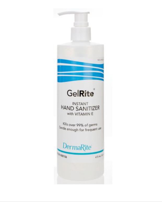GelRite® Hand Sanitizer 16 oz. Ethyl Alcohol Gel Pump Bottle