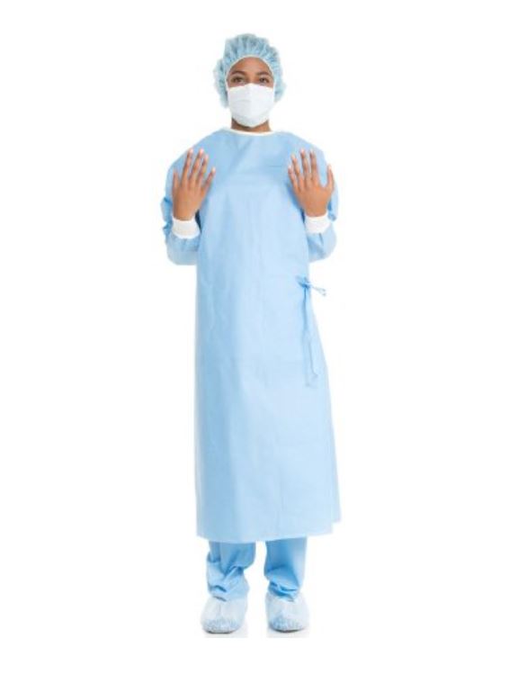 Non-Reinforced Surgical Gown with Towel ULTRA X-Large Blue Sterile AAMI Level 3 Disposable