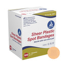 dynarex® Round Sterile Adhesive Spot Bandage, 7/8 in., Tan, 100/BX