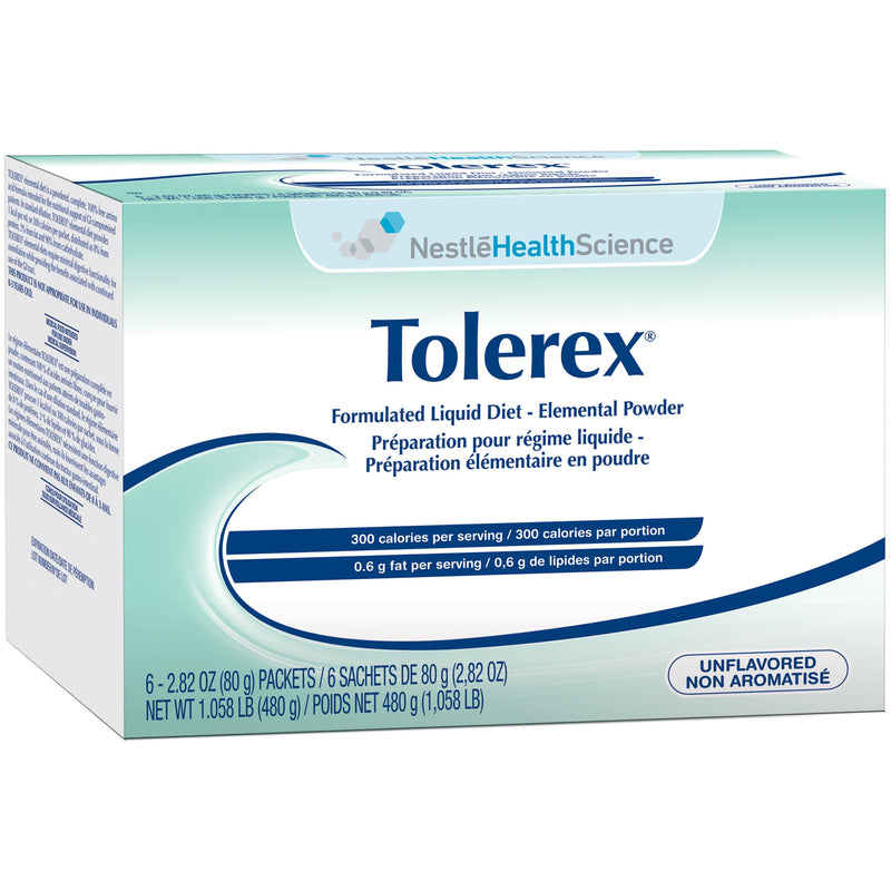 Tolerex® Elemental Oral Supplement / Tube Feeding Formula, Unflavored, 2.82 oz. Individual Packet Powder