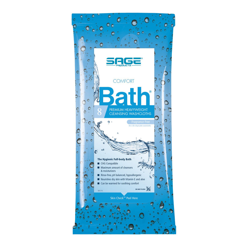 Sage Comfort Bath® Rinse-Free Bath Wipe