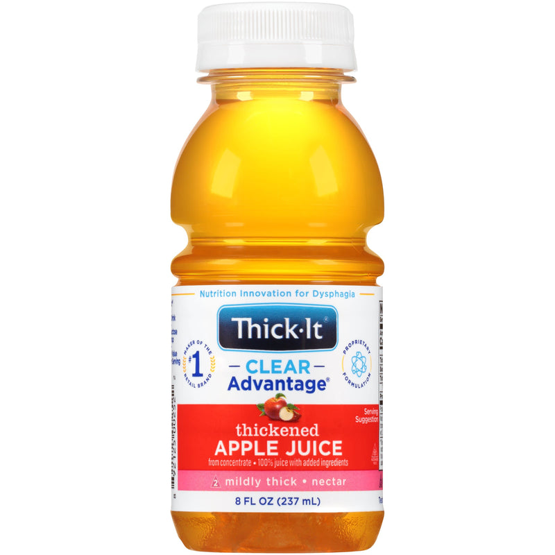 Thick-It® Clear Advantage® Thickened Beverage, Apple Flavor, Ready To Use 8 oz. Bottle, Nectar Consistency
