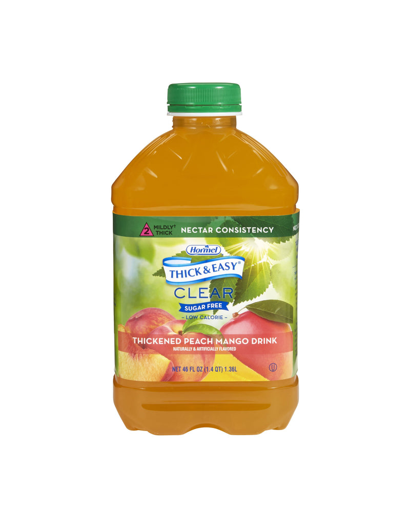 Thick & Easy® Sugar Free Thickened Beverage, Peach Mango Flavor, 46 oz. Bottle Ready to Use, Nectar Consistency