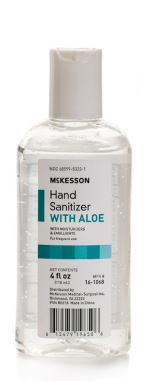 McKesson Hand Sanitizer with Aloe 4 oz. Ethyl Alcohol Gel Bottle