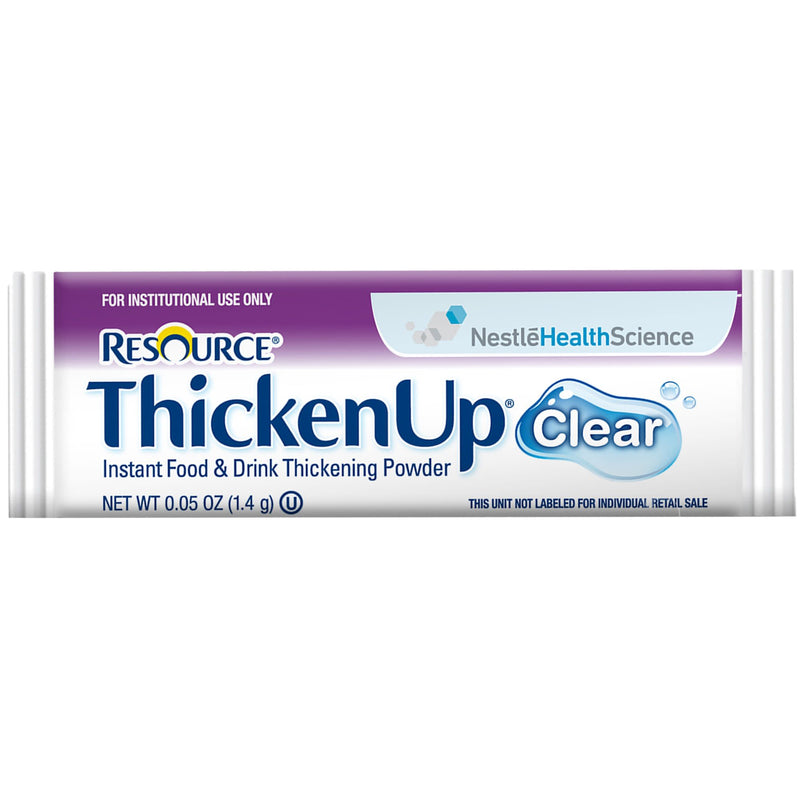 Resource® Thickenup® Clear Food and Beverage Thickener, 1.4 Gram Individual Packet, Powder, Unflavored