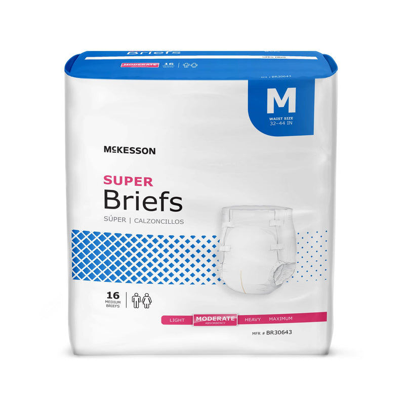 McKesson Unisex Disposable Super Incontinence Brief, Moderate Absorbency