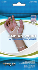 Sport-Aid™ Slip-On Wrist Compression Support, Medium, 6¾ – 7½ inch Wrist Circumference, Beige, 1/EA
