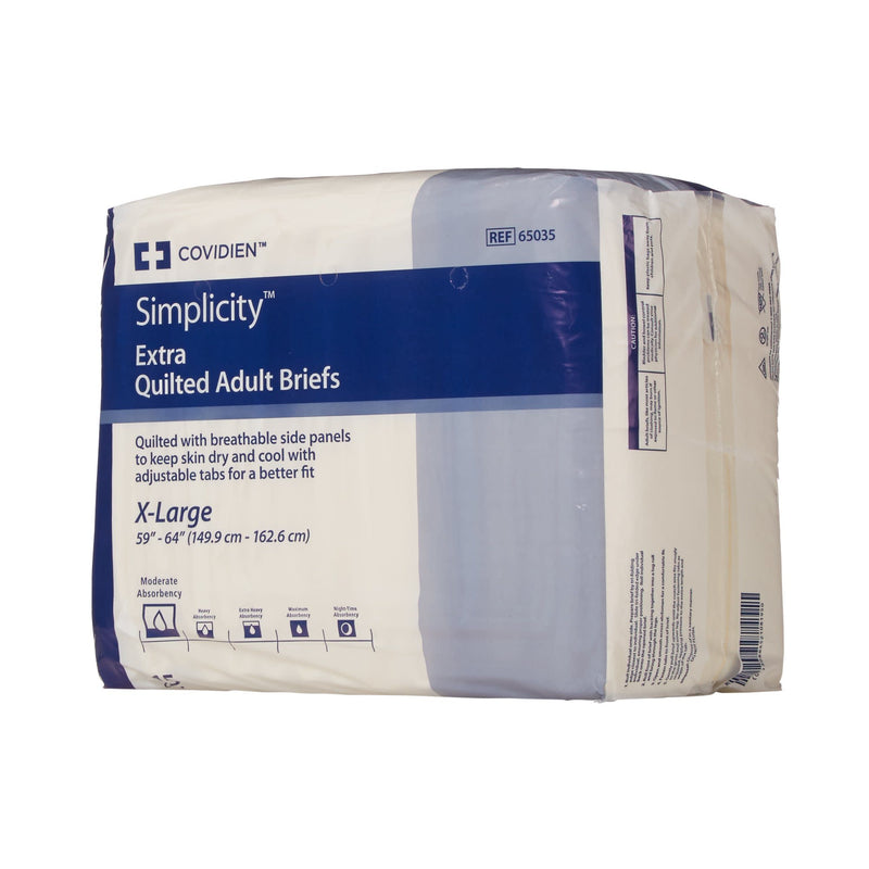 Covidien Simplicity™ Adult Moderate-Absorbent Incontinent Brief, Extra-Large, 15/BG