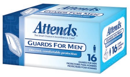 Attends® Guards For Men® Male Disposable Bladder Control Pad, 5.9 X 12-1/2 Inch, One Size Fits Most, Light Absorbency