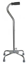 McKesson Offset Quad Cane, Steel, 29 - 37.5 in., Adjustable, Chrome, 1/EA