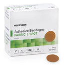 McKesson Round Sterile Adhesive Fabric Spot Bandage, 1 in., Tan, 100/BX