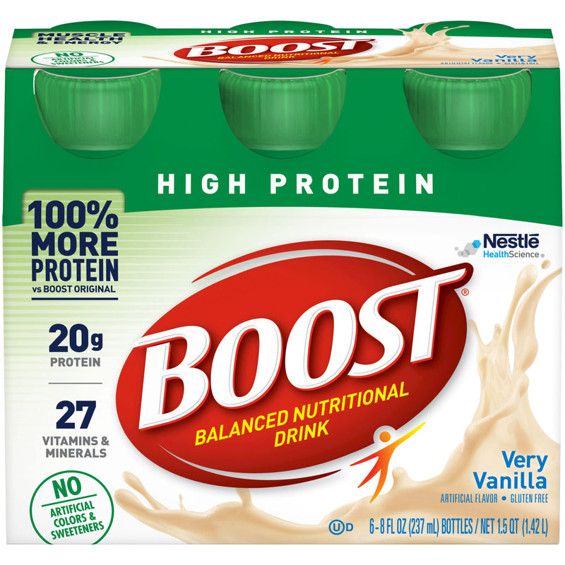 Boost® High Protein Oral Supplement, Very Vanilla Flavor, Ready To Use 8 oz. Bottle