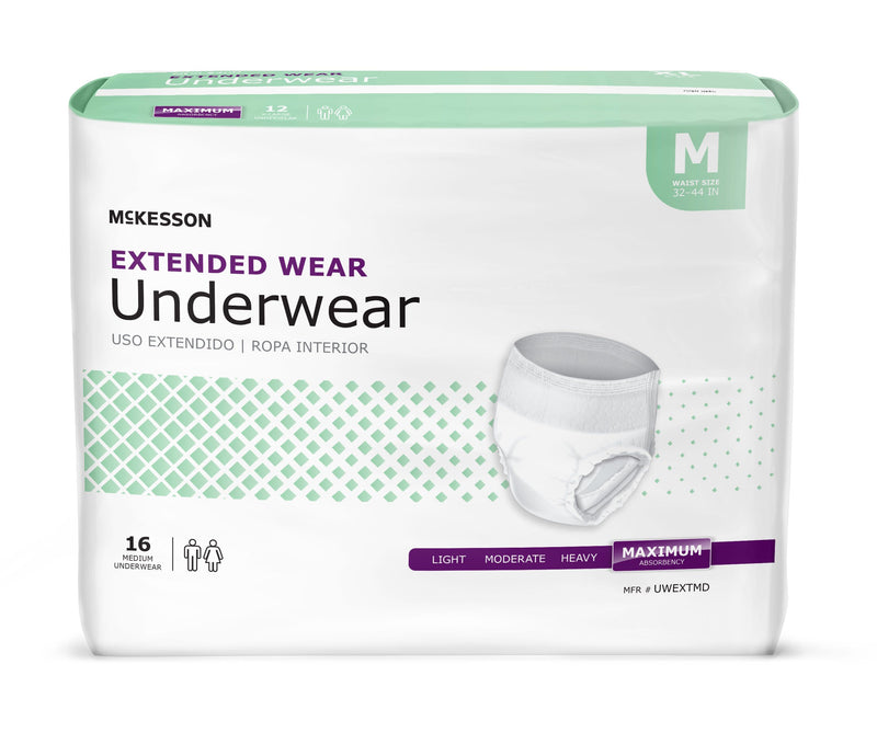 McKesson Extended Wear Incontinence Underwear, 16/BG