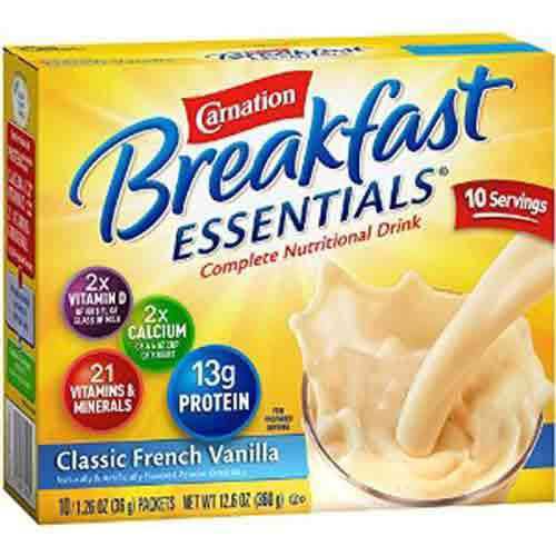 Carnation® Breakfast Essentials® Oral Supplement Powder, French Vanilla Flavor, 36 Gram Individual Packet