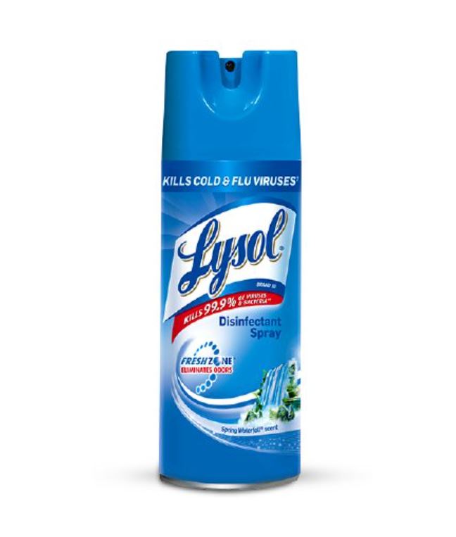 Lysol® Surface Disinfectant Alcohol Based Aerosol Spray Liquid 12.5 oz. Can Spring Waterfall Scent NonSterile