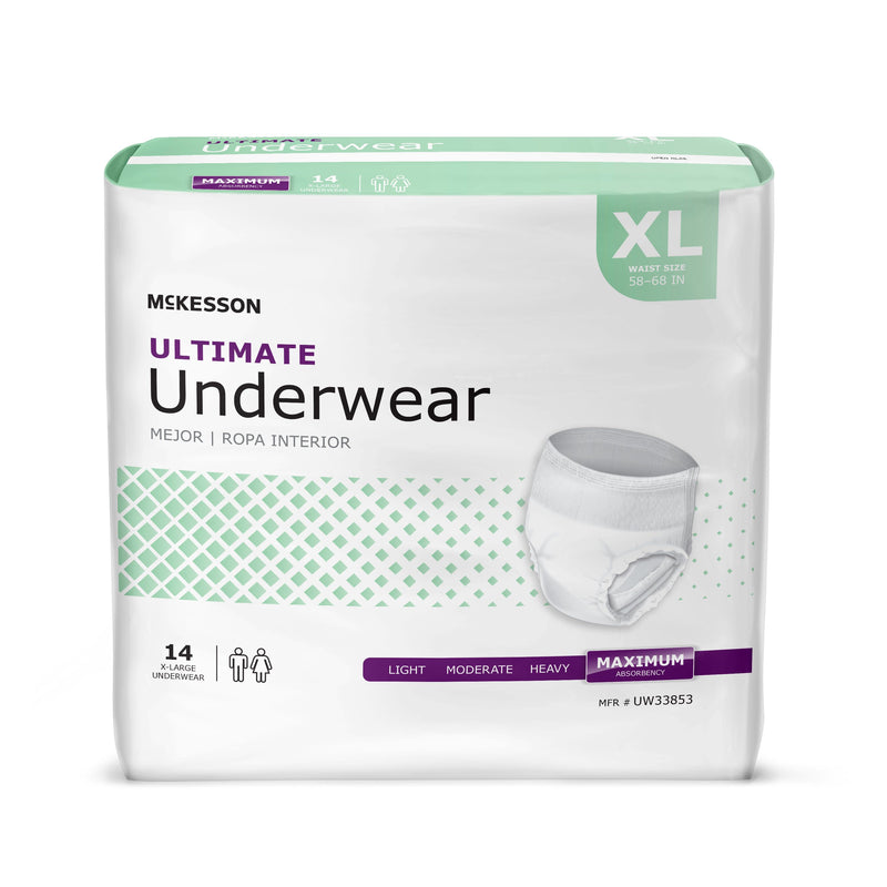 McKesson Ultimate Incontinence Underwear, Extra Large