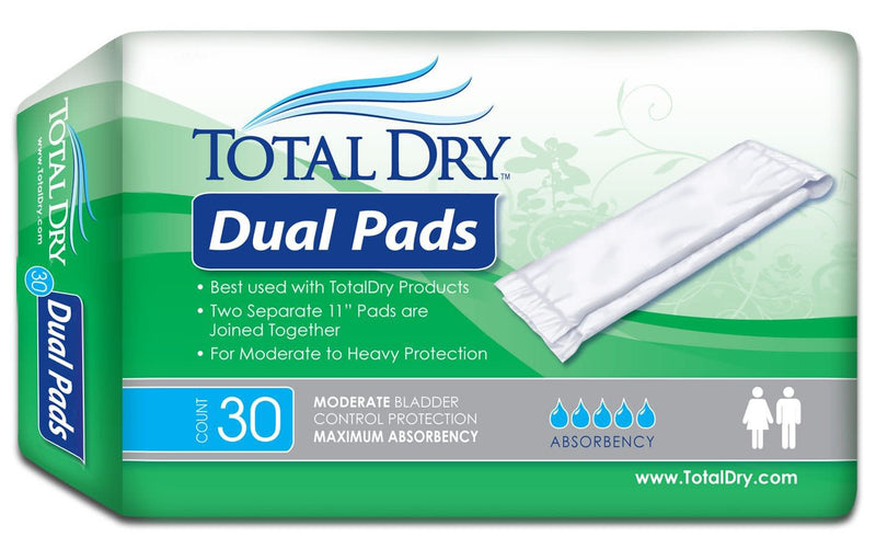 TotalDry Adult Unisex Dual Pad Incontinence Liner