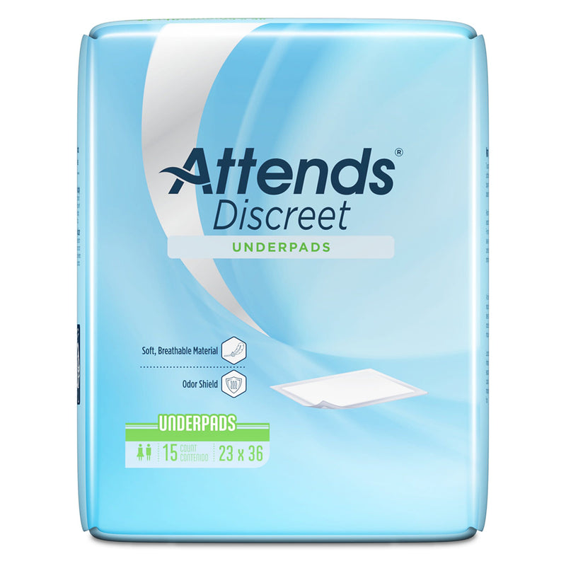 Attends® Discreet Disposable Underpad, 23 X 36 Inch, Light Absorbency