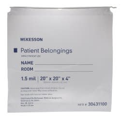 McKesson Patient Belongings Bag, 250/CS