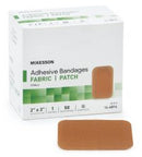 McKesson Rectangular Sterile Adhesive Fabric Strip, 2 x 3 in., Tan, 50/BX