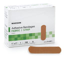 McKesson Rectangular Sterile Adhesive Fabric Strip, 1 x 3 in., Tan, 2400/CS