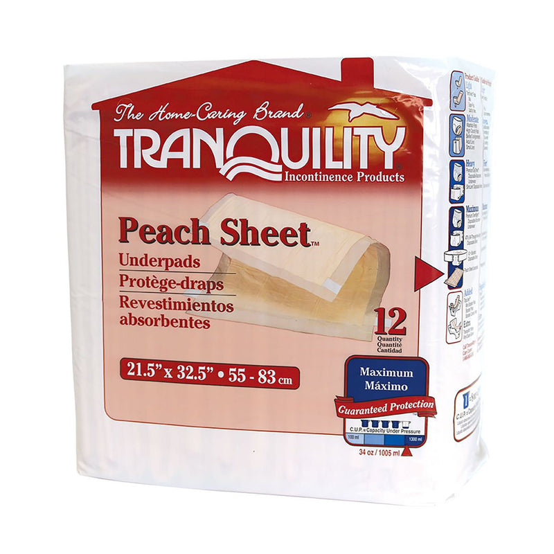 Tranquility Peach Sheet Disposable Absorbent Underpad
