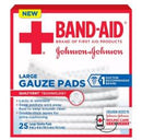 Band-Aid® Gauze Pad, 4 x 4 Inch, 25/BX
