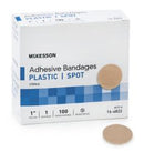 McKesson Sterile Adhesive Plastic Spot Bandage, 1-Inch Diameter, 2400/CS