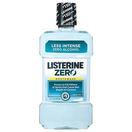 Listerine® Zero® Mouthwash, Mint Flavor, 16.66 oz Bottle