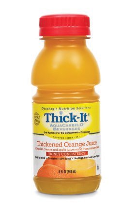 Thick-It® Clear Advantage® Thickened Beverage, Orange Flavor, Ready To Use 8 oz. Bottle, Honey Consistency