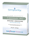 Simpurity™Fibergel AG™ Silver Alginate Dressing, 1/EA