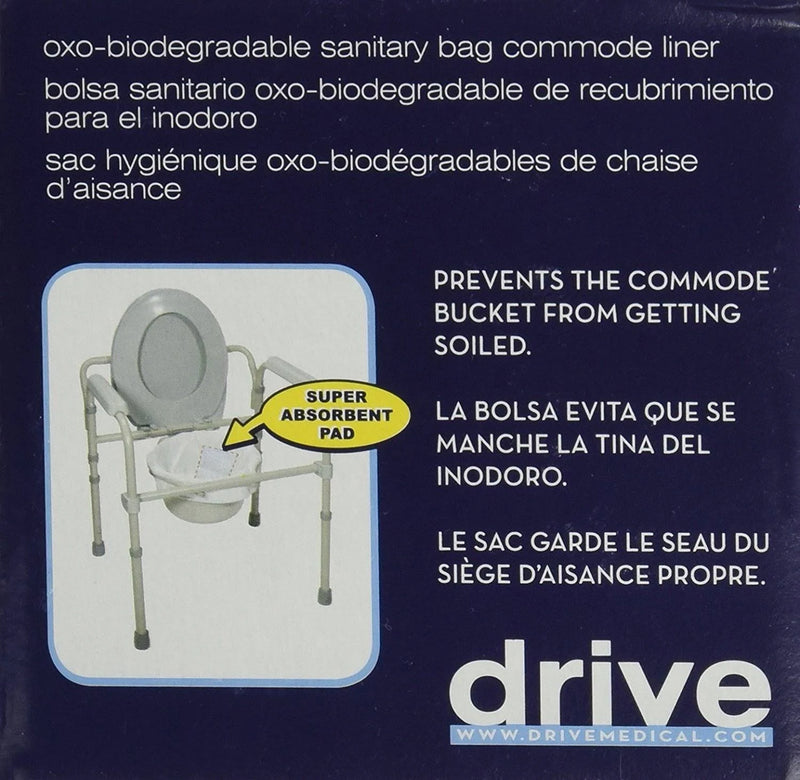 Drive Medical Commode Pail Liner - 12 count Box