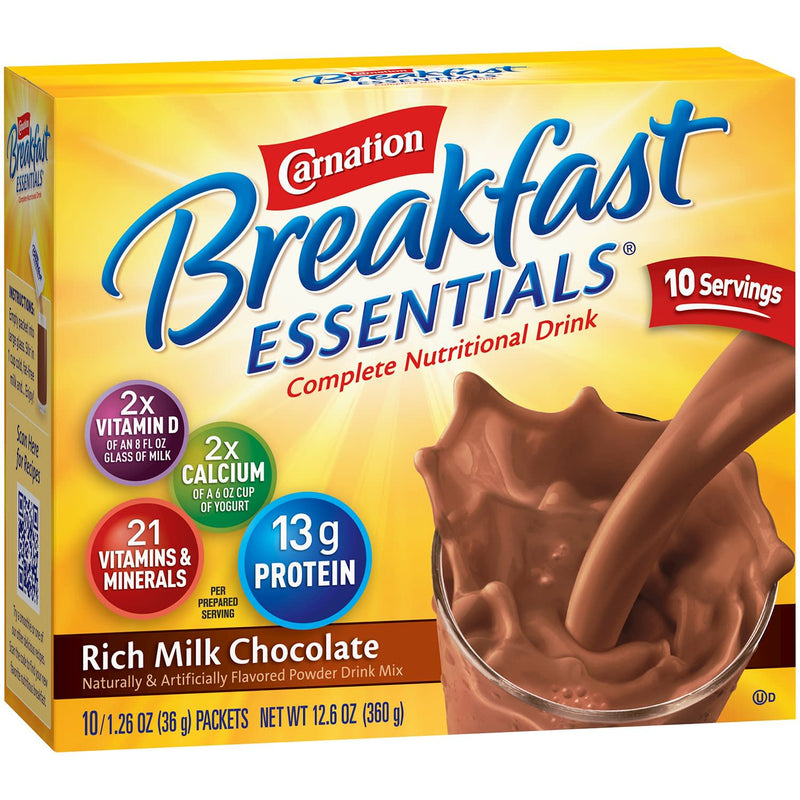 Carnation® Breakfast Essentials® Oral Supplement, Rich Milk Chocolate Flavor, 1.26 oz. Individual Packet