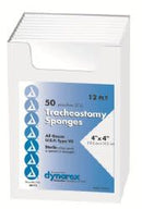 dynarex® Tracheostomy Sponge, 4 x 4 inch, 300/CS