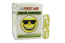 American® White Cross First Aid Rectangular Sterile Adhesive Plastic Strip, 3/4 x 3 in., Emojis Kid Design, 1200/CS