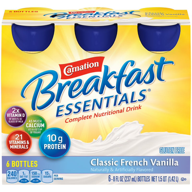 Carnation® Breakfast Essentials® Ready to Use Oral Supplement, 8 oz. Bottle, French Vanilla