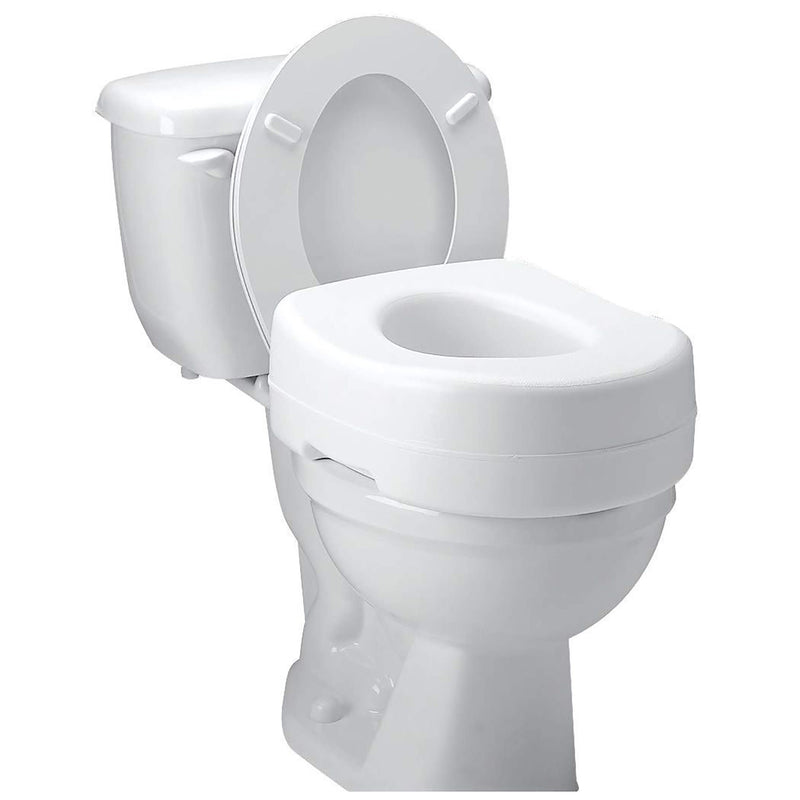 Carex® EZ Lock Raised Toilet Seat, White, 300 lbs. Capacity, 1/EA