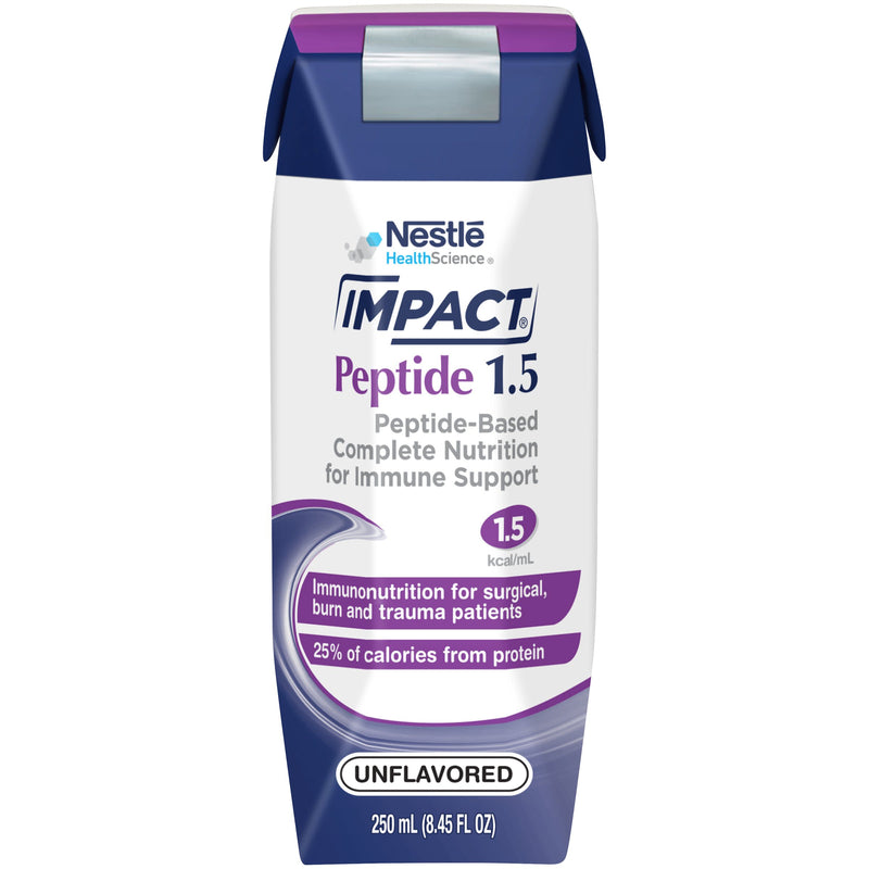 Impact® Peptide 1.5 Tube Feeding Formula, Unflavored, 8.45 oz. Carton Ready to Use