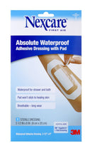 Nexcare™ Absolute Waterproof Adhesive Dressing with Pad, 144/BX