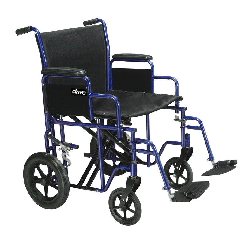 drive™ Bariatric Heavy-Duty Transport Chair, 22 in. Seat, Steel, 450-lb capacity, 1/CS