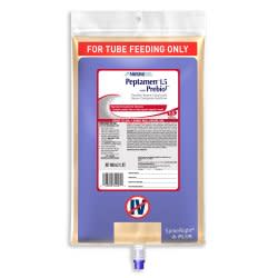 Peptamen® 1.5 with Prebio1™ Tube Feeding Formula, Unflavored, 33.8 oz. Bag Ready to Hang