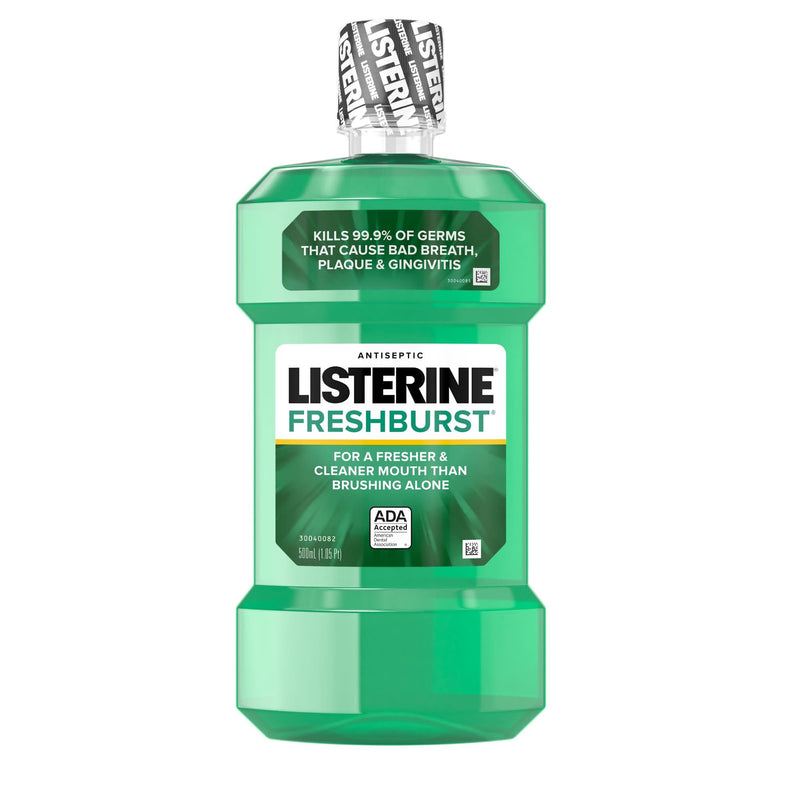 Listerine® Mouthwash, Fresh Mint Flavor, 500 mL Bottle